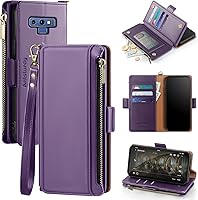 Vista 12 de Antsturdy Funda compatible con Samsung Galaxy Note 9, cartera con tarjetero para mujeres y hombres, funda de teléfono con bloqueo RFID, de piel