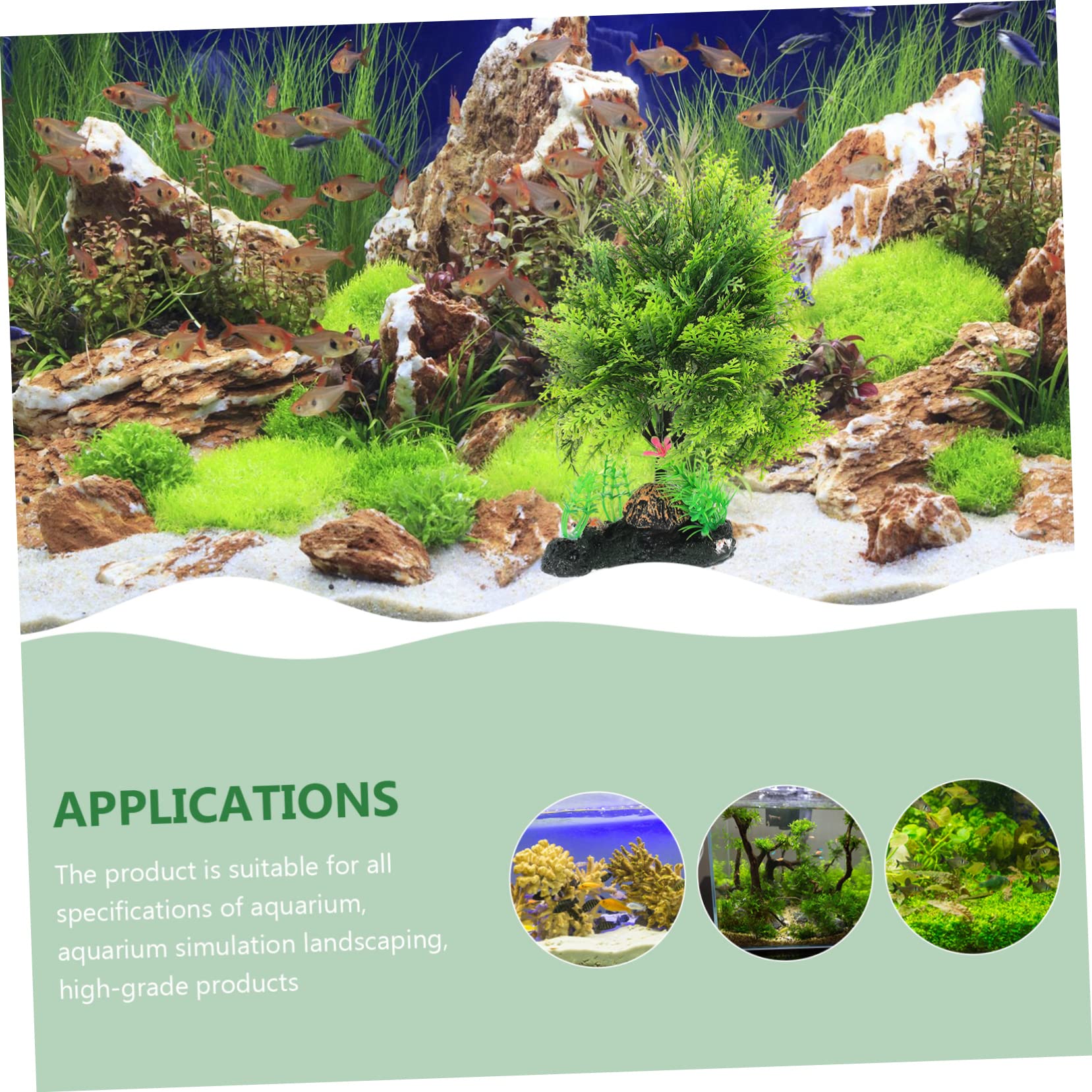 DOITOOL 3stücke Künstliche Wasserpflanze Dekoration Für Aquarium Lebendige Aquarienpflanzen Aus Leicht Und Kompakt Für Fischbecken Und Reptilienhabitate Schlichte Und Ansprechende