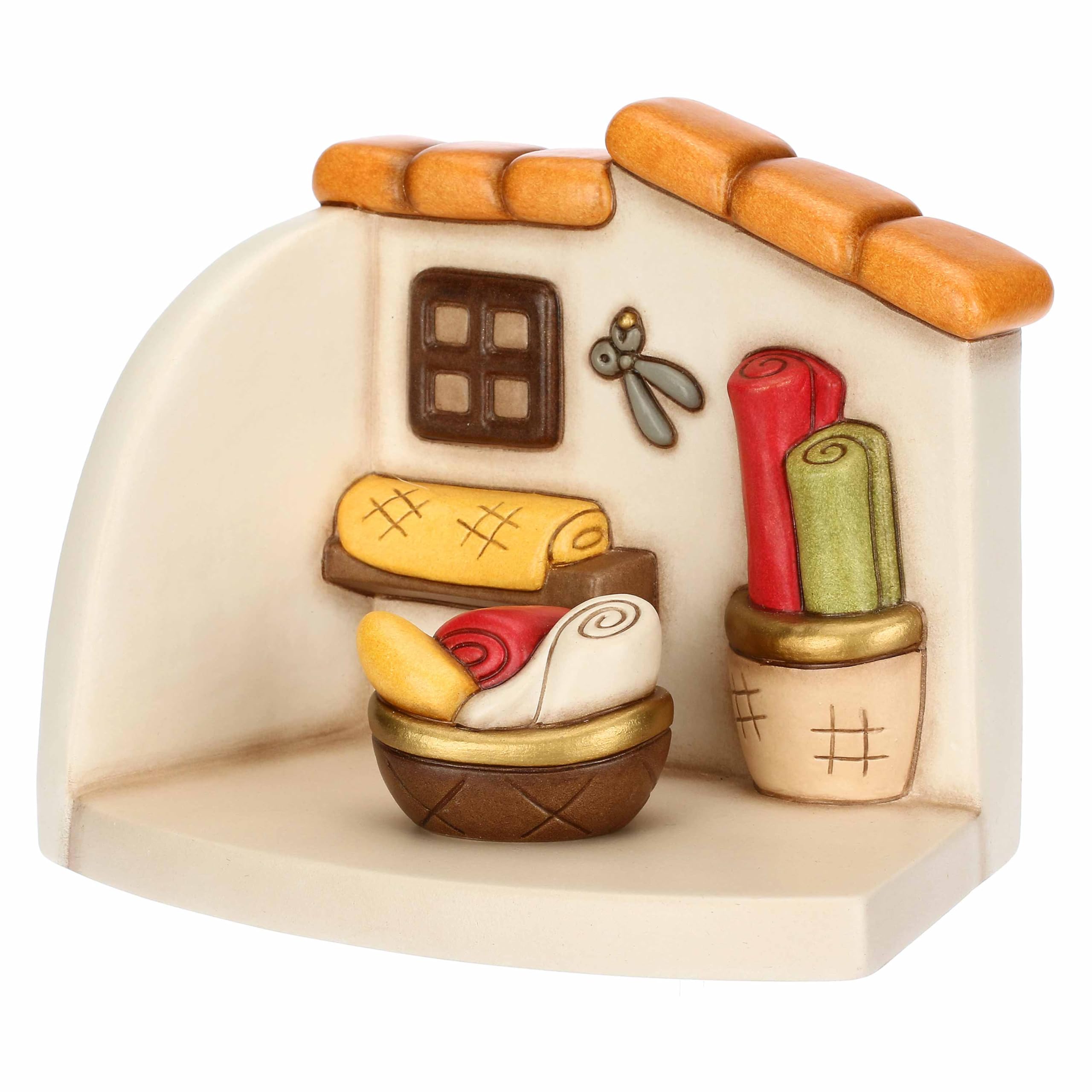 THUN, Bottega Della Sarta aus hochwertiger Keramik, Kollektion Klassische Krippe, Figuren für Weihnachtskrippe, Sammlerstück, 15,6 x 10,8 x 12 cm