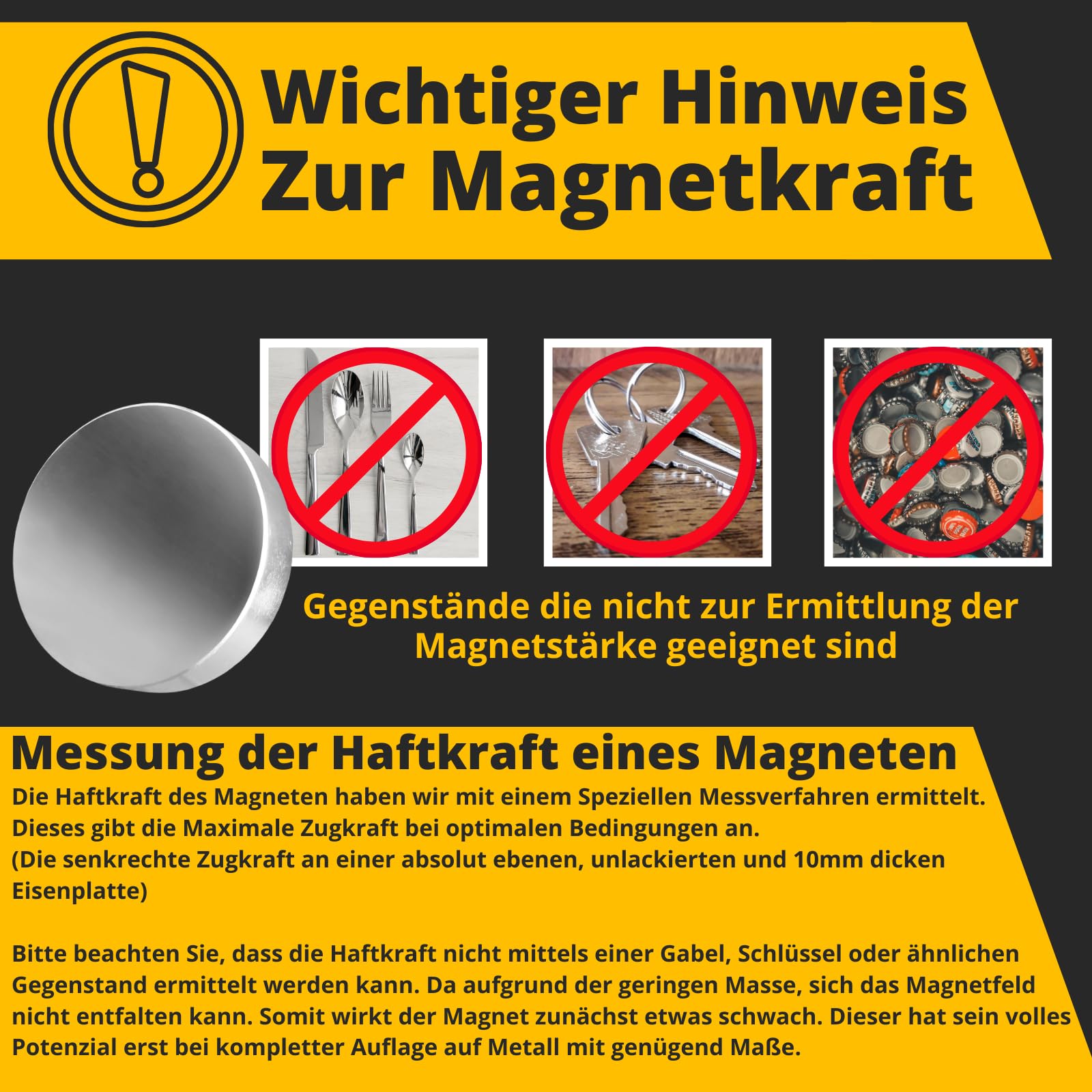 Magnes neodymowy N52 tarcza 280 kg – super mocna tarcza magnetyczna o średnicy 80 mm – okrągłe magnesy neodymowe bardzo mocne tarcze okrągłe, płaskie