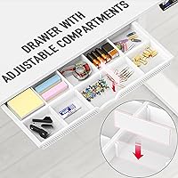 Vista 32 de SHW - Escritorio de pie eléctrico de altura regulable con memoria - 48 x 24 pulgadas, marrón rústico