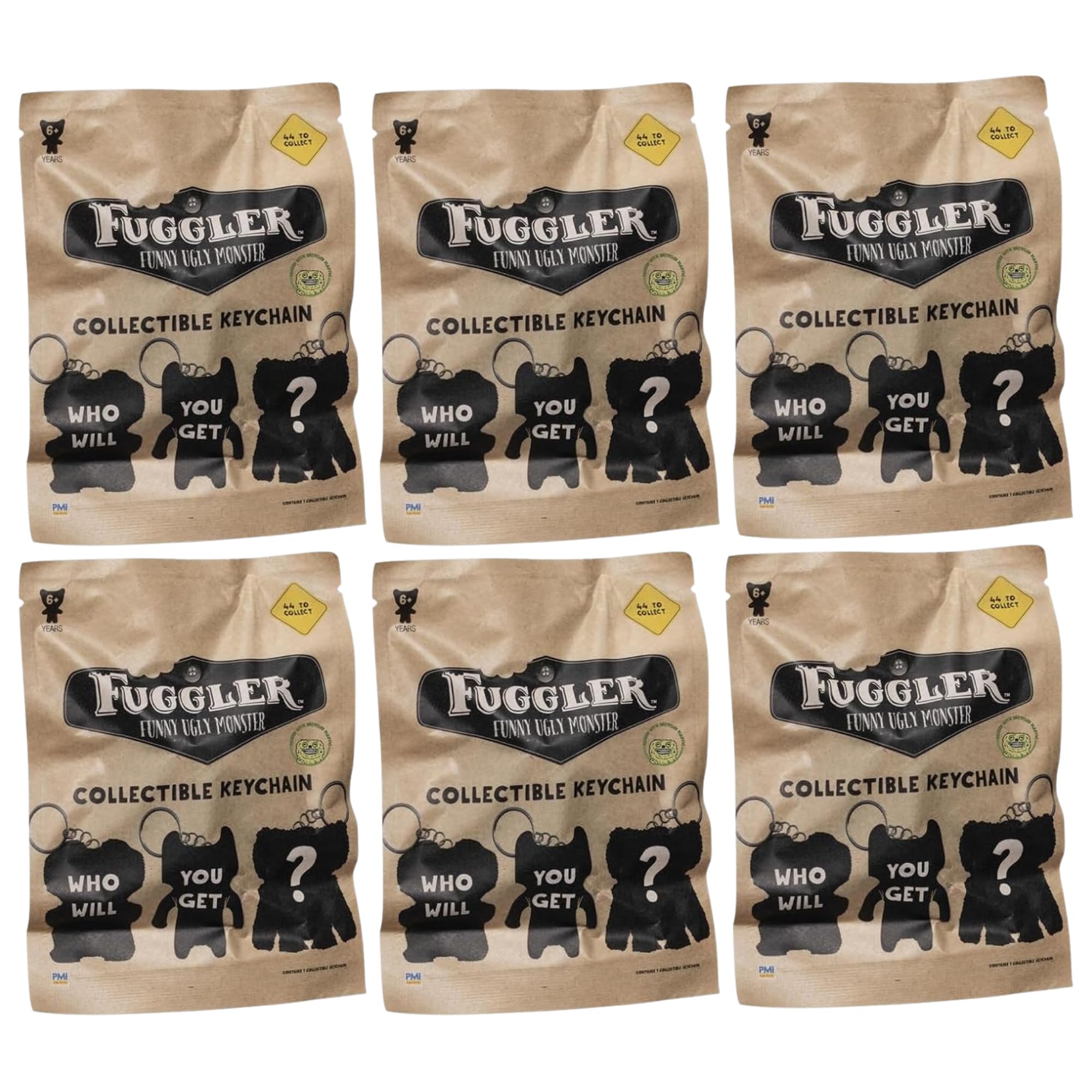 Fuggler Blind Bag Party Favours & Soft Dolls - PVC Bagclips - Pack of 6 โ image 1