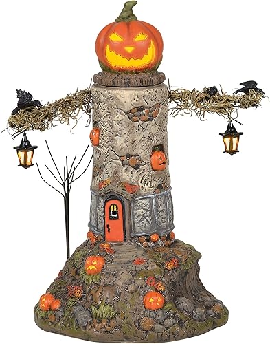 Department 56 Snow Village - Luz de miedo de medianoche para Halloween, edificio iluminado animado, 10.83 pulgadas, multicolor