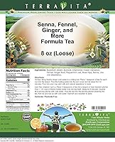 Vista 2 de Senna, hinojo, jengibre y más fórmula de té (suelto) (8 onzas, ZIN: 515465) - Paquete de 3