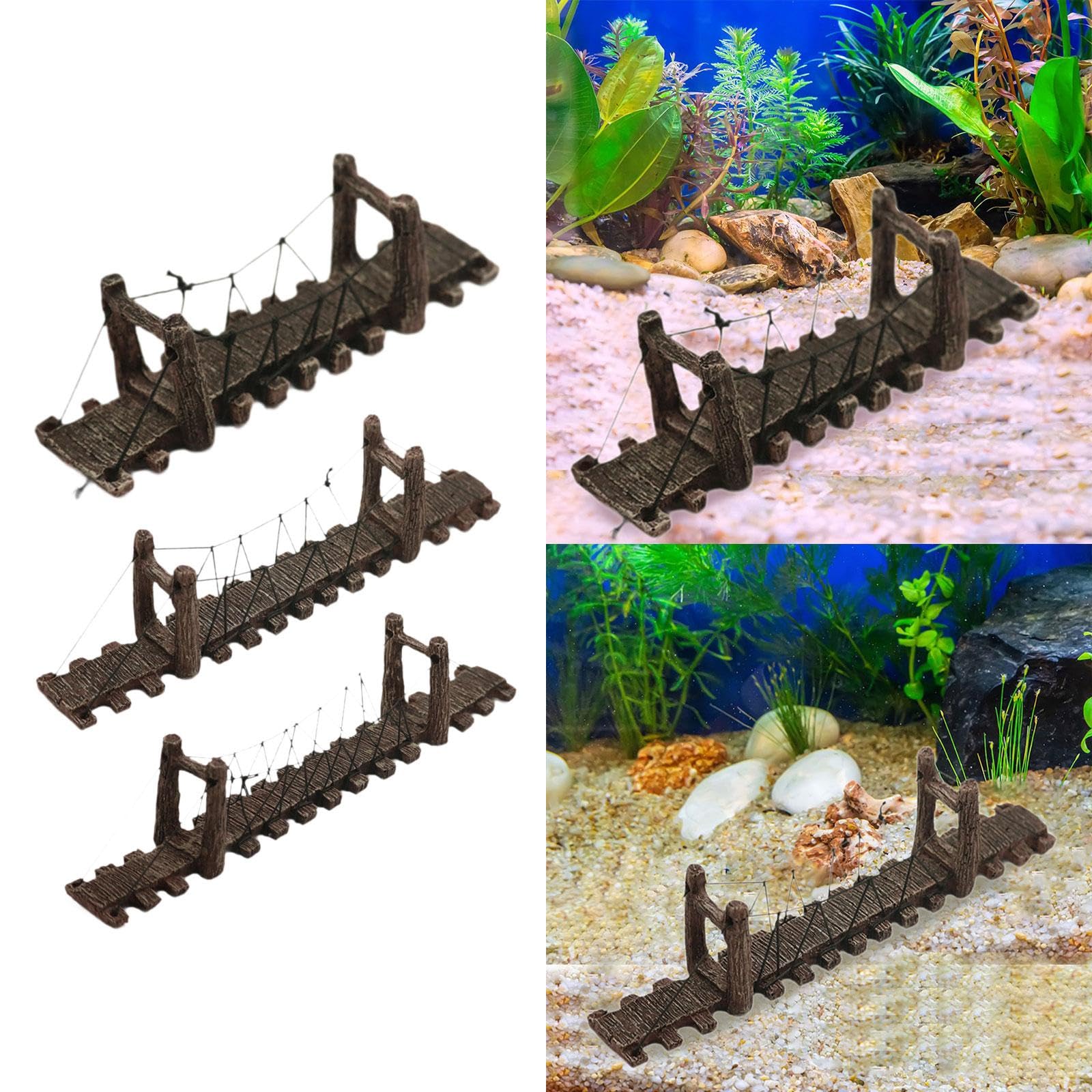 Enakshi (LABEL) Aquarium Fish Tank Decoration Bridge Bridge Ornament for Table Desktop Decor S|Pet Supplies | Fish & Aquariums | Decorations