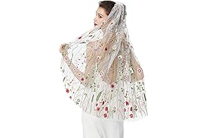 Exquisite Embroidered Secret Garden Flower Veil for Brides