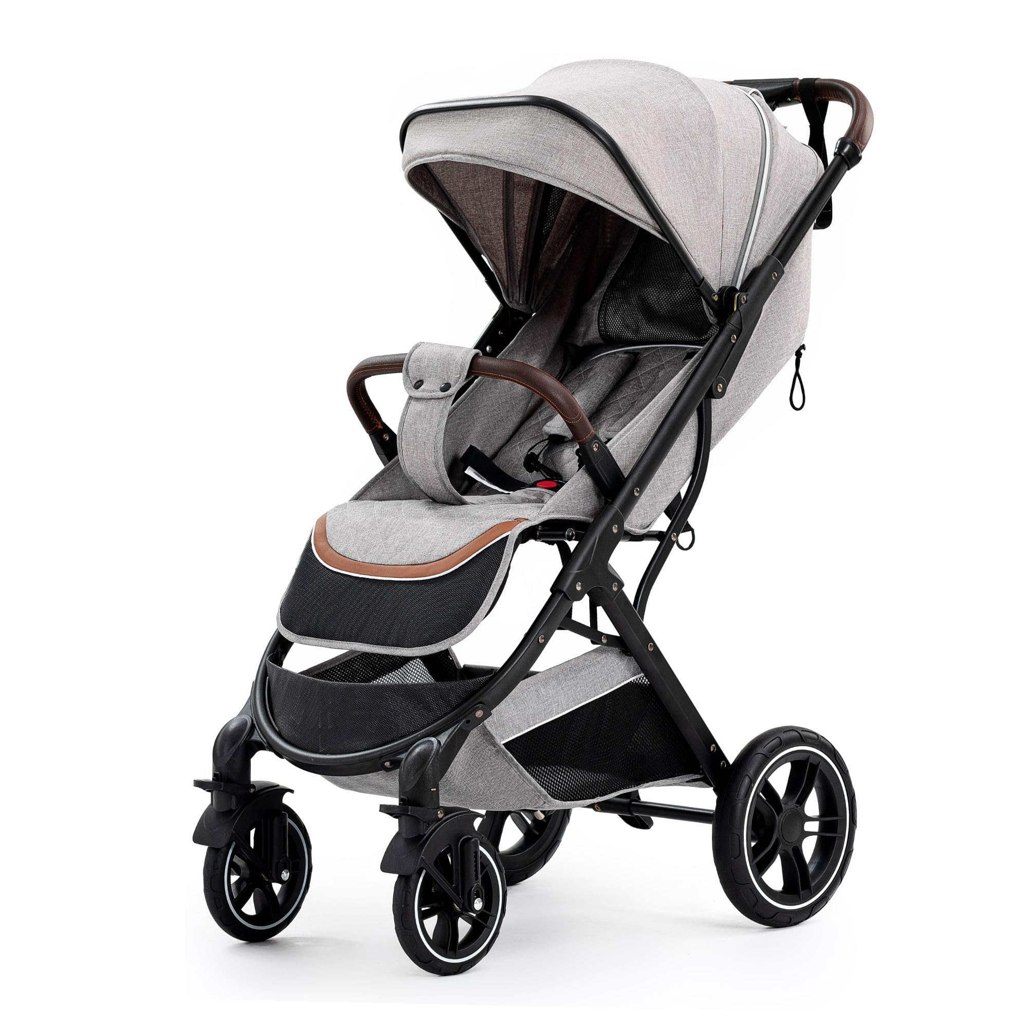 GLOKID Passeggino Leggero Pieghevole 0 Mesi 20kg Imbracatura 5 Punti Ultra Compatto Grigio
