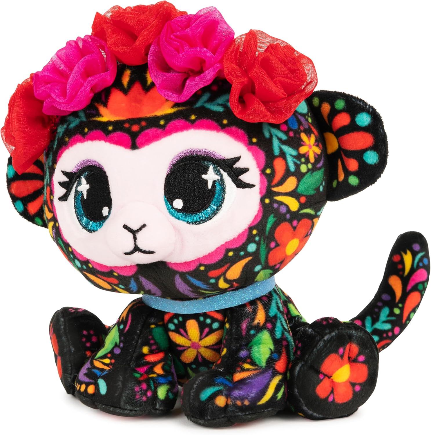 GUND P.Lushes Designer Fashion Pets Sofia Lopez Monkey Premium Stuffed Animal, Black/Multicolor, 6”