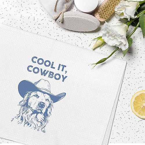 Miniatura 6 de Blue Western Cowboy - Toallas de cocina decorativas de 16 x 24 pulgadas, modernos paños de cocina retro preppy paños de cocina, paños de cocina,
