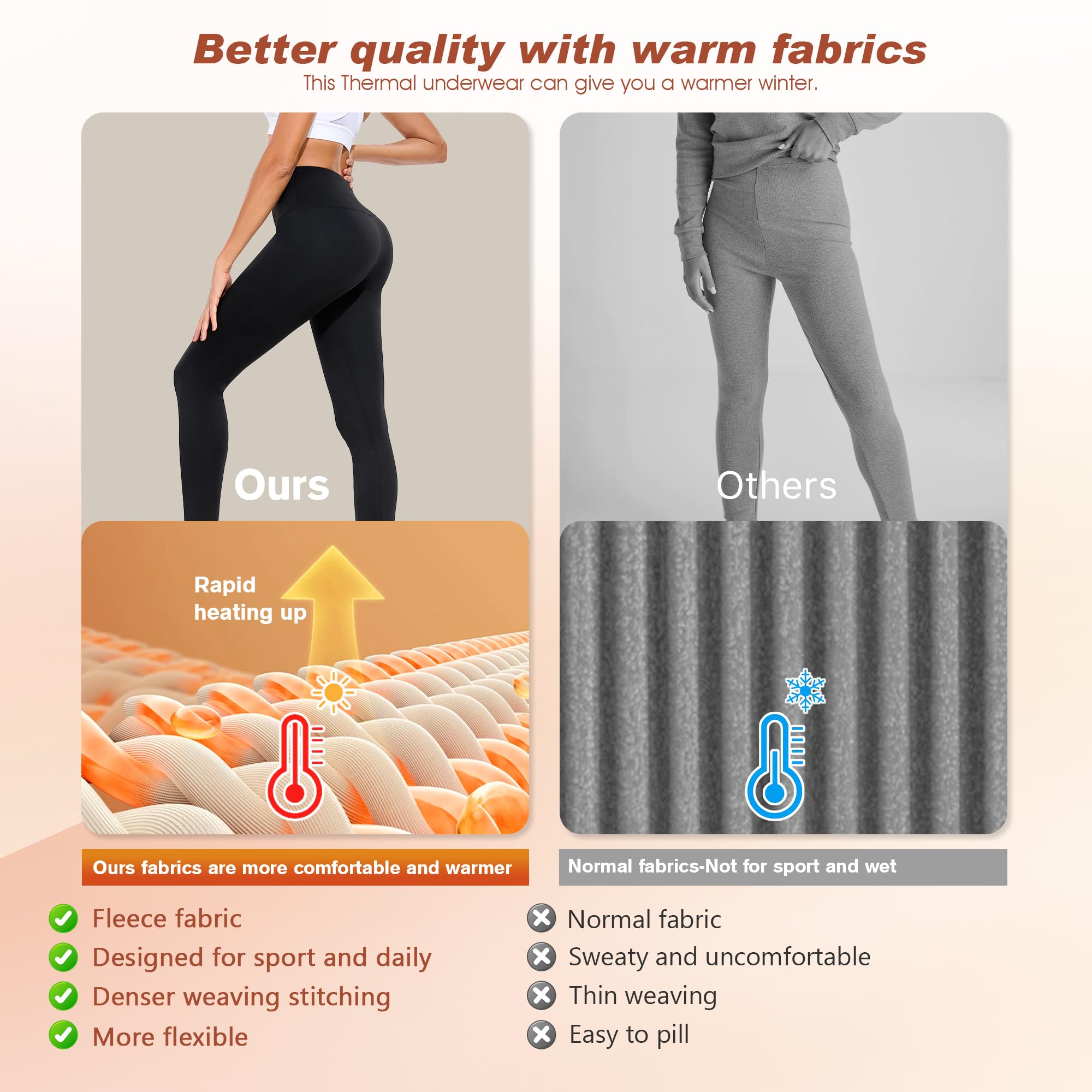 BENNIES Leggings Termici Donna Palestra Pantaloni Sportivi Pantacollant Inverno Leggins Contenitivi Modellanti Push up Abbigliamento Yoga Running Nero