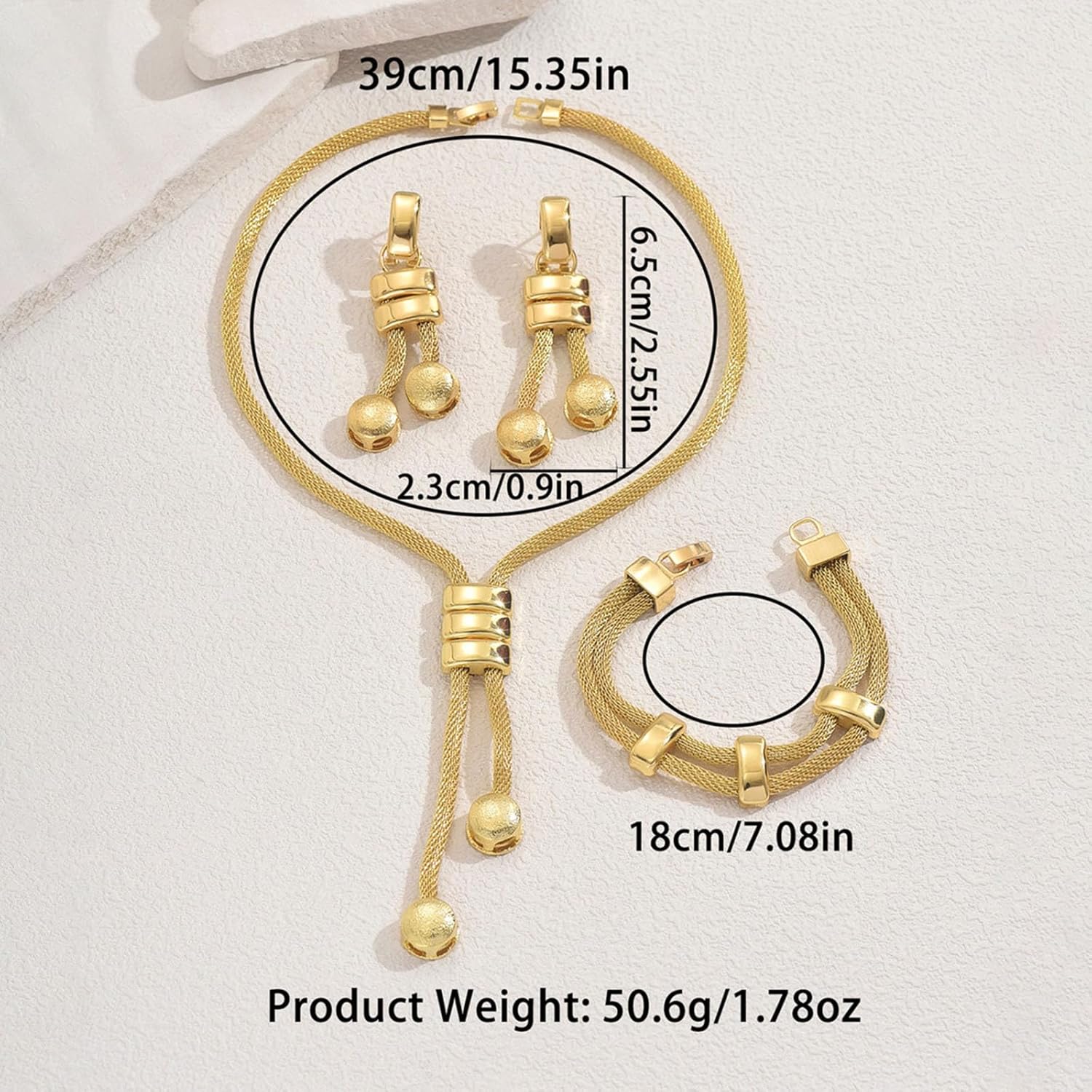 KOLODOGO Gold Long Choker Necklace Set Gold Irregular Necklace Earrings Bracelet Fashion Chain Punk Jewelry Accessories for Women Valentine Anniversary Birthday Friendship Gift - Image 4