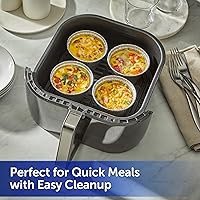 Vista 2 de Reynolds Kitchens - Tazas para freidoras de aire, cocinan fácilmente alimentos individuales y alimentos no tradicionales, ideales para preparar
