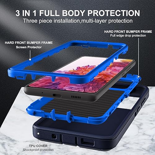 Miniatura 4 de Funda para Samsung Galaxy S20 FE 5G, no compatible con Galaxy S20 con 2 piezas película a prueba de explosiones y protector de lente de cámara Funda
