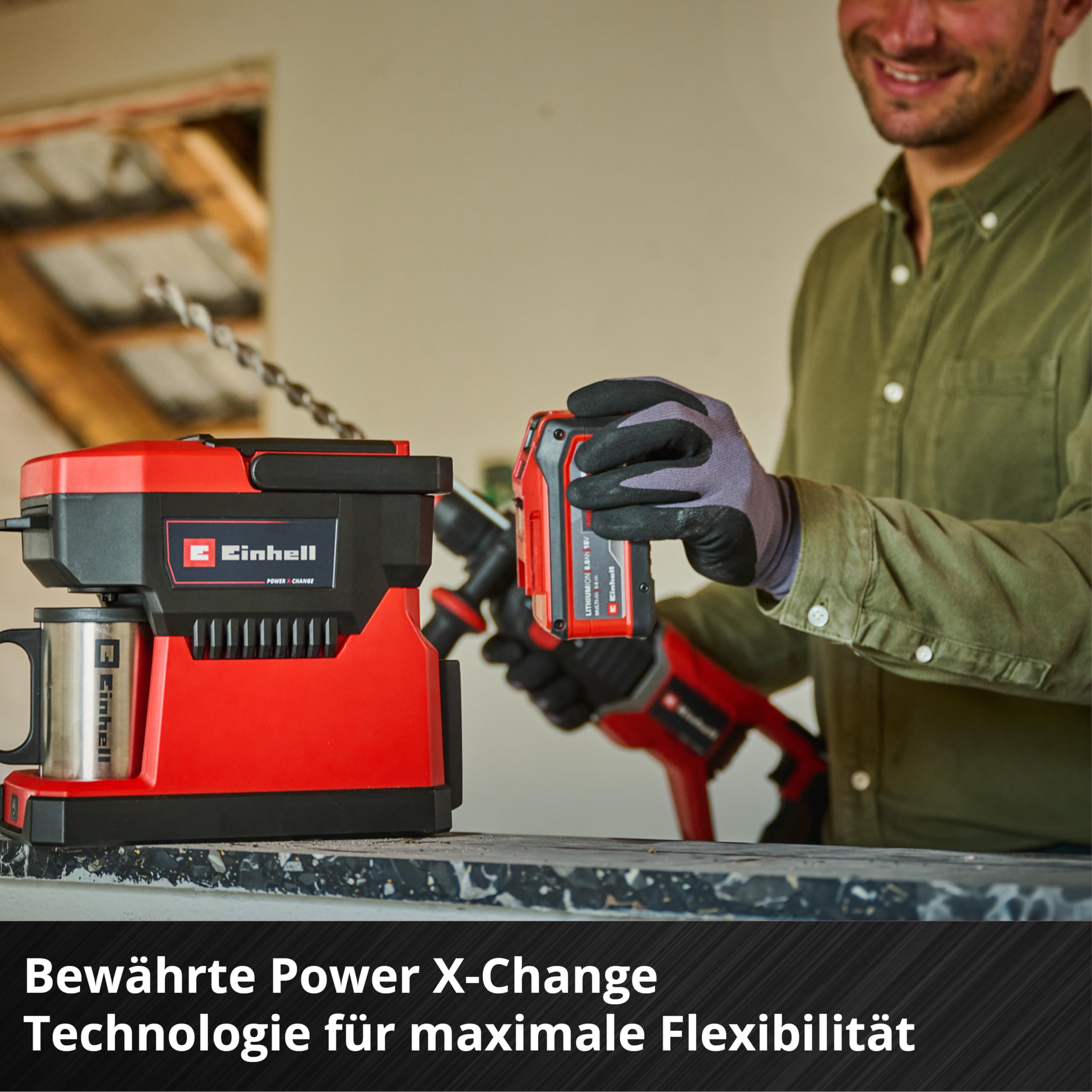 Einhell TE-CF 18 Li-Solo Akku-Kaffeemaschine 18 V 240 ml Power X-Change
