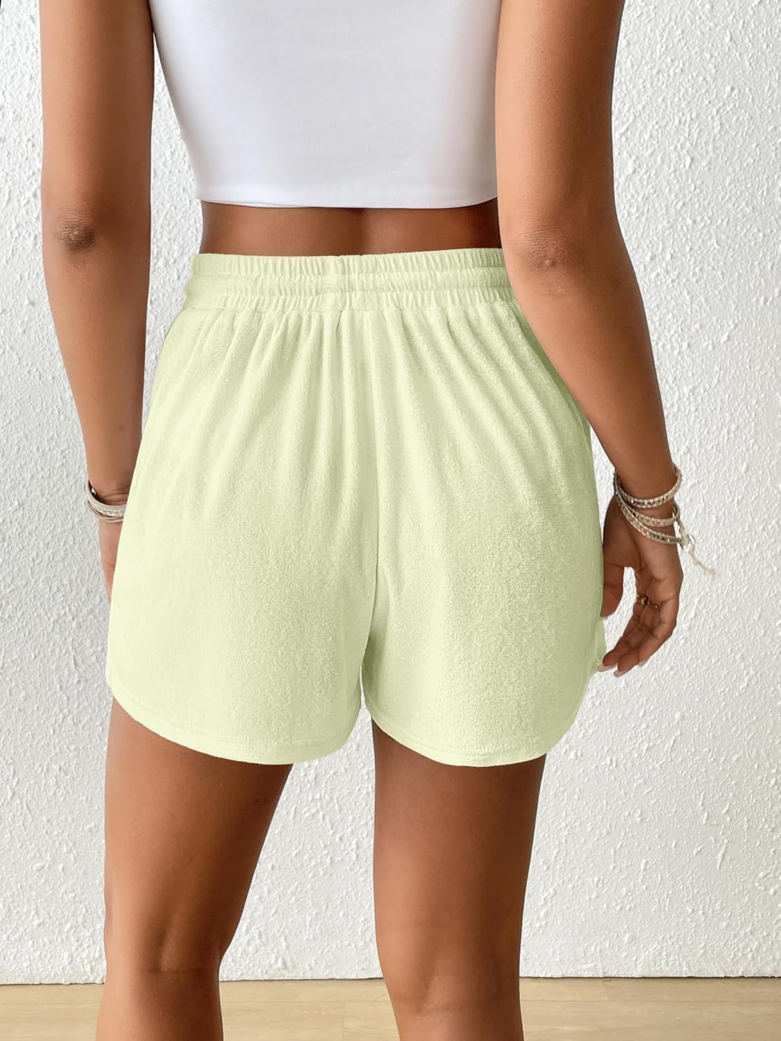 Bsubseach Womens Sweat Shorts with Pockets Summer Terry Drawstring Casual Lounge Shorts for Women - Image 5