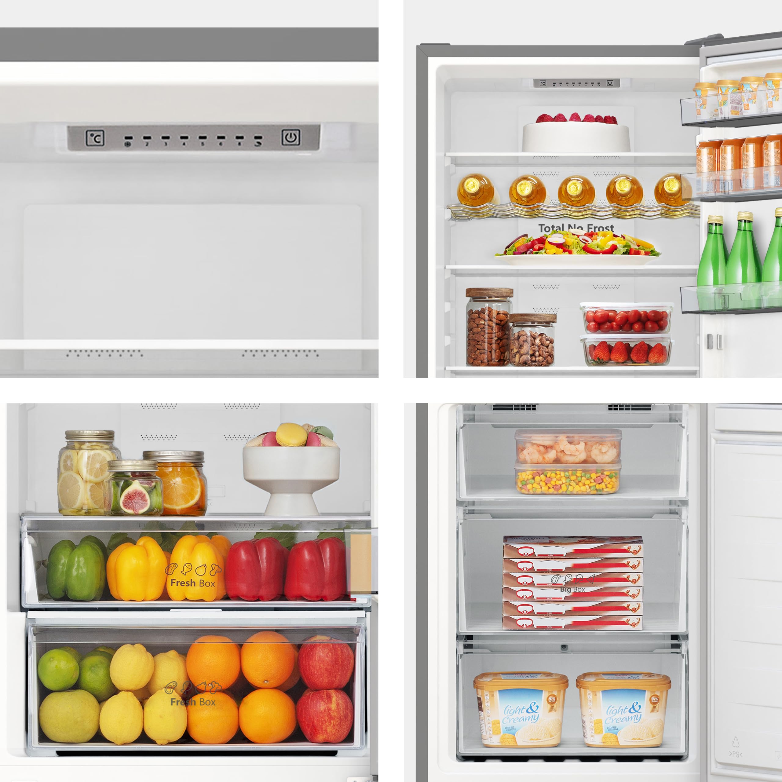 Hisense MC60336CI Frigorifero Combinato Total No Frost, Inox, 200x60 cm, Risparmio Energetico Classe C, Grande capacità 336L, Bassa Rumorosità 35db, Porta reversibile, Motore inverter