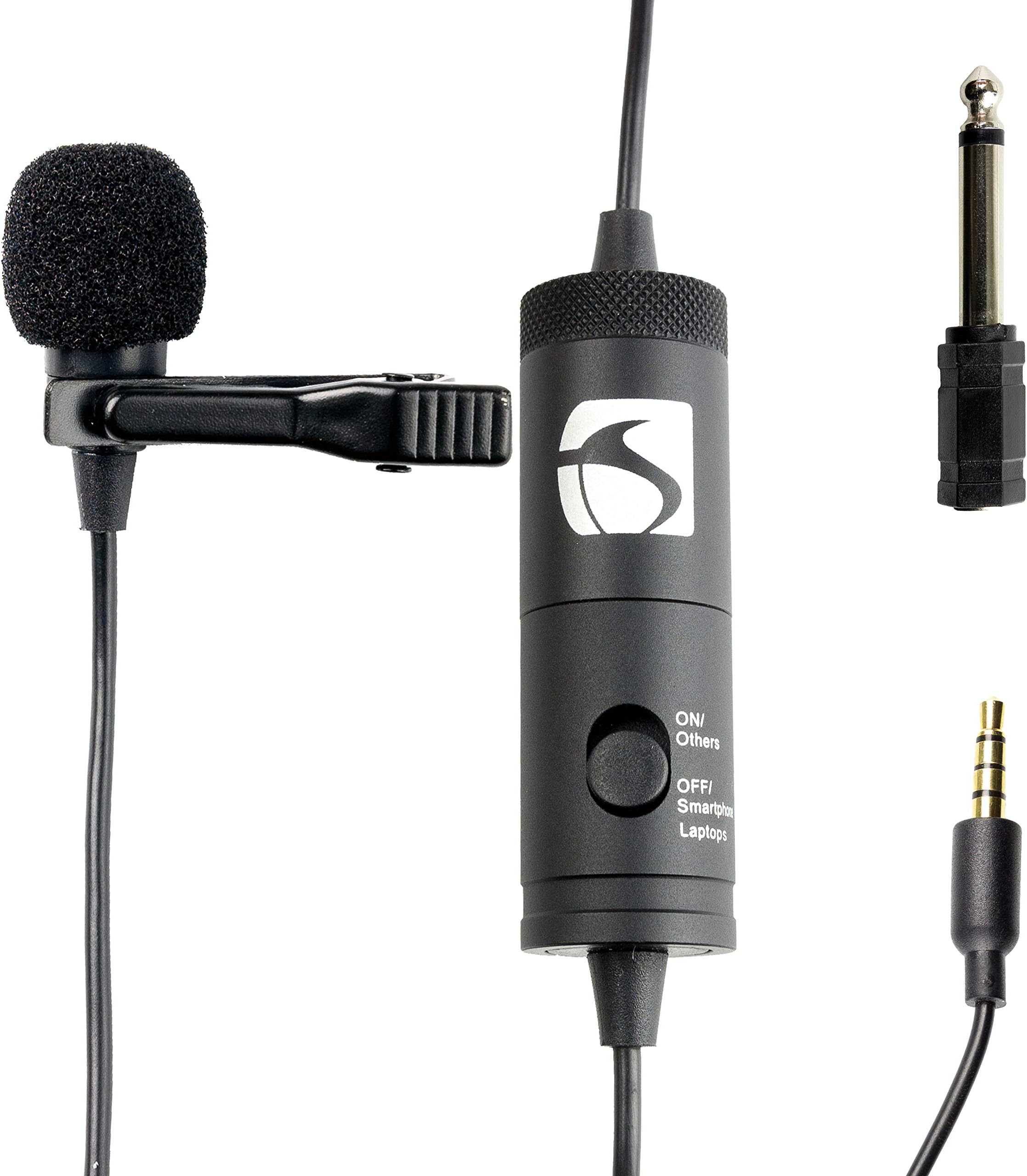 ISSLM100 Microphone Lapel Microphone for Iphone and Android, Smartphones, Tablets and Nikon Cameras