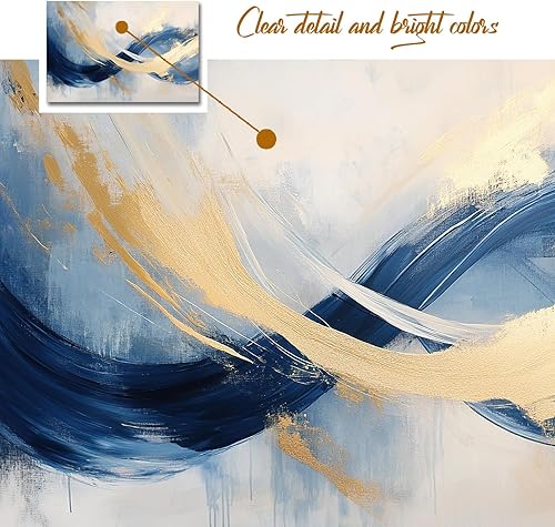 Miniatura 109 de Lienzo artístico para pared, pinturas de arte abstracto, fantasía azul, grafiti colorido sobre fondo blanco; decoración artística moderna para sala