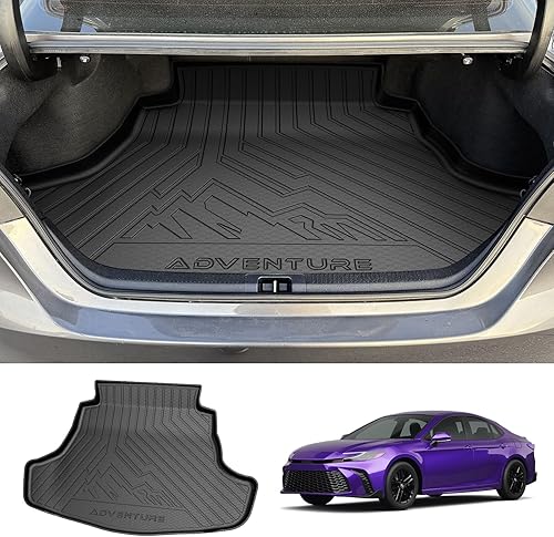 Powerty Alfombrilla de maletero para Toyota Camry 2018-2025 y accesorios Toyota Avalon 2019-2022, repuesto de revestimiento de carga TPE para Camry