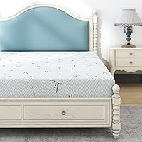 Vista 8 de Colchón de espuma viscoelástica de 6 pulgadas de sensación media firme con funda de bambú, colchones de cama transpirables con certificado