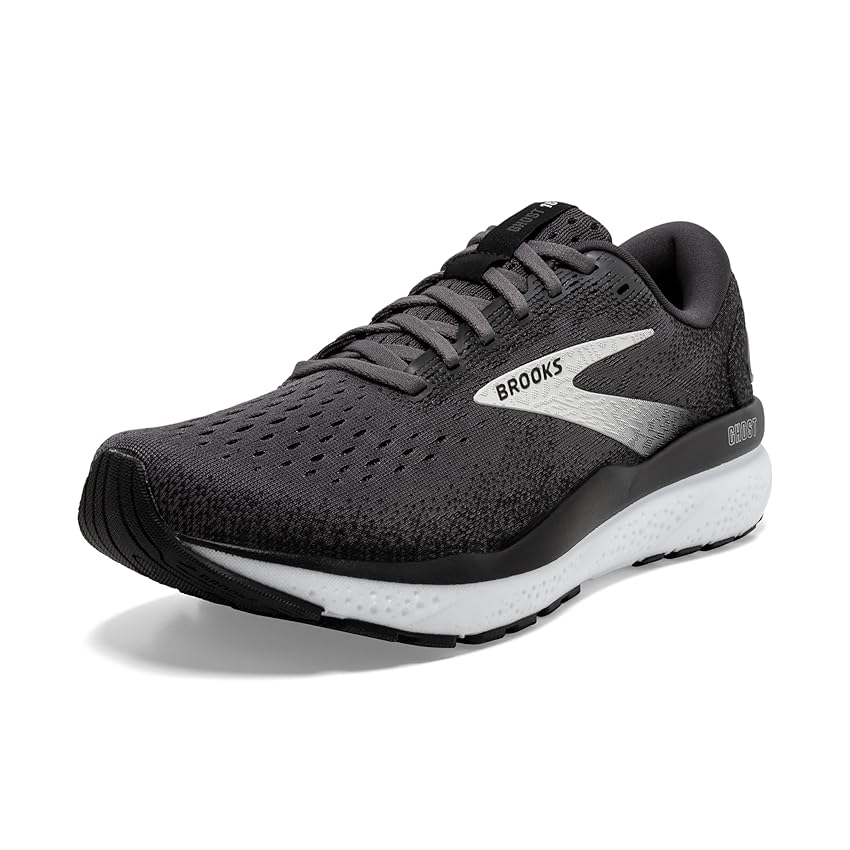 BROOKS Ghost 16, Sneaker Donna, Nero/Grigio/Bianco, 41 EU