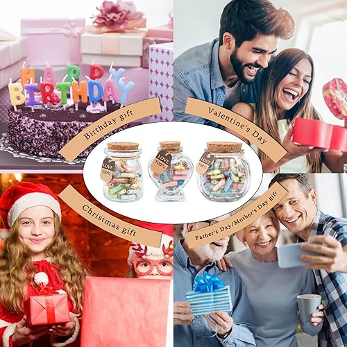 Miniatura 5 de XHDAI Letras de cápsula con mensaje en una botella, píldoras de mensaje de cápsulacarta de amor, ideas de regalos lindas para novionovia (50