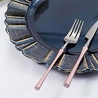 Vista 25 de Efavormart 6 Pack 13" Gold Acrylic Plastic Dinner Plate Chargers With Gold Brushed Wavy Scalloped Rim