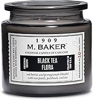 Vista 7 de Colonial Candle Vela perfumada en tarro de Té Negro Flora Vela de cera de mezcla de soja natural de 2 mechas para el hogar Vela relajante