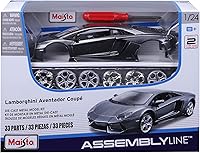 Vista 4 de Maisto 1:24 Scale Assembly Line Lamborghini Aventador LP 700-4 Diecast Model Kit (Colors May Vary)