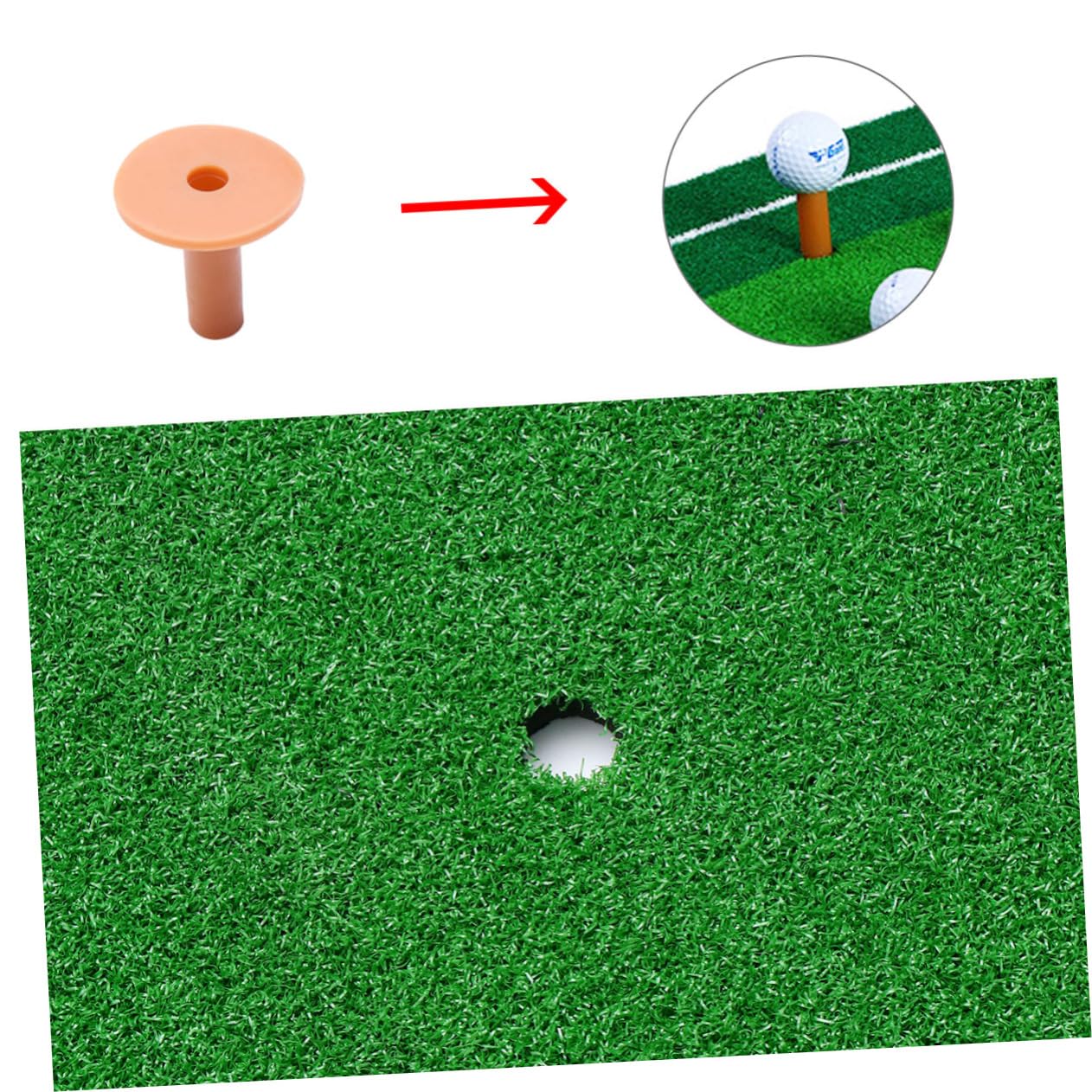 Alfombra de Entrenamiento de Golf 50x80 Cm, Césped PP Verde