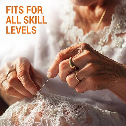 Miniatura 6 de 60 agujas rectas para cuentas con práctico tubo de almacenamiento, tamaño de 0.394-0.018 in (0.017 pulgadas), agujas de cuentas extrafinas  Bordado