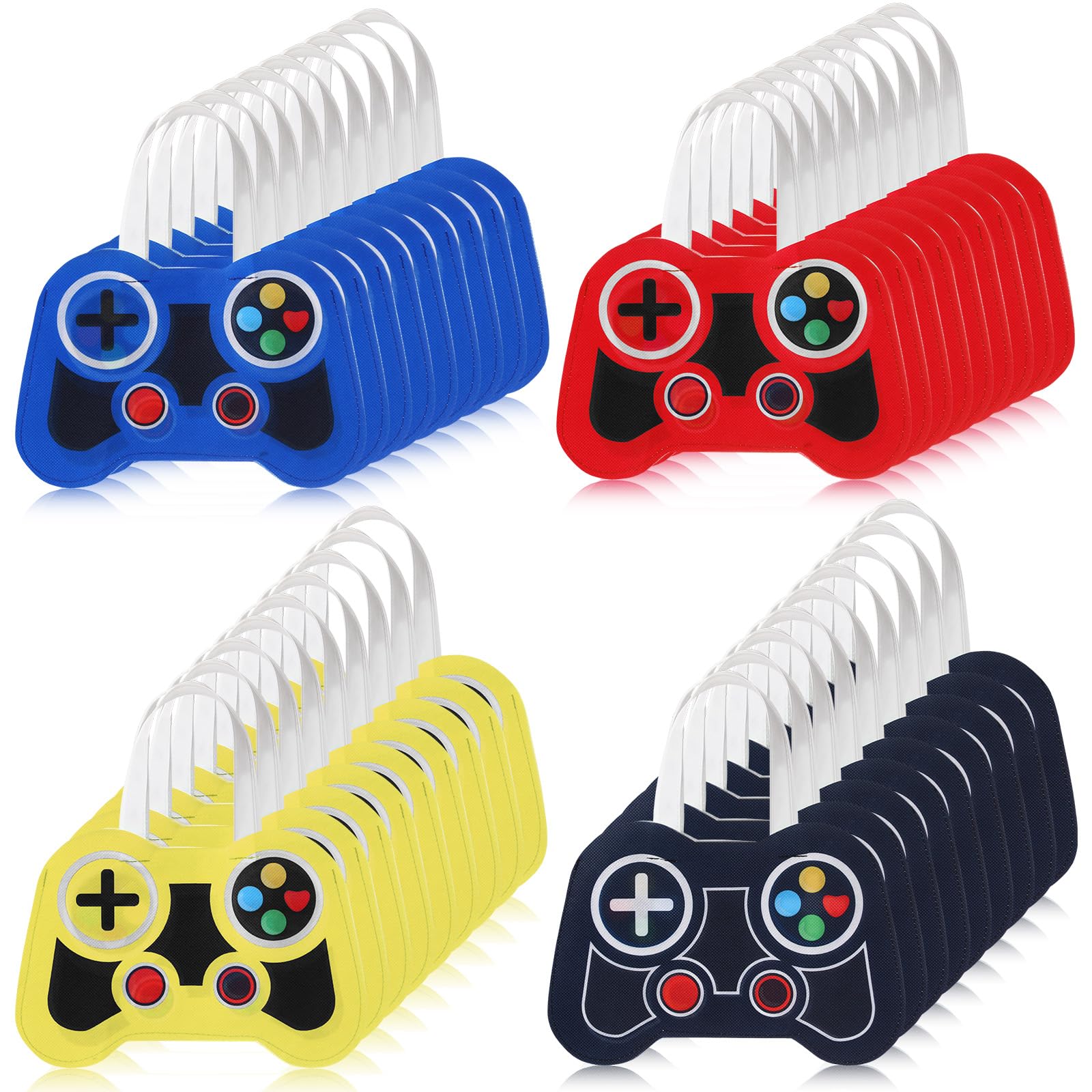 Silkfly 12 Video Game Party Favor Bags, Reusable, Multicolor