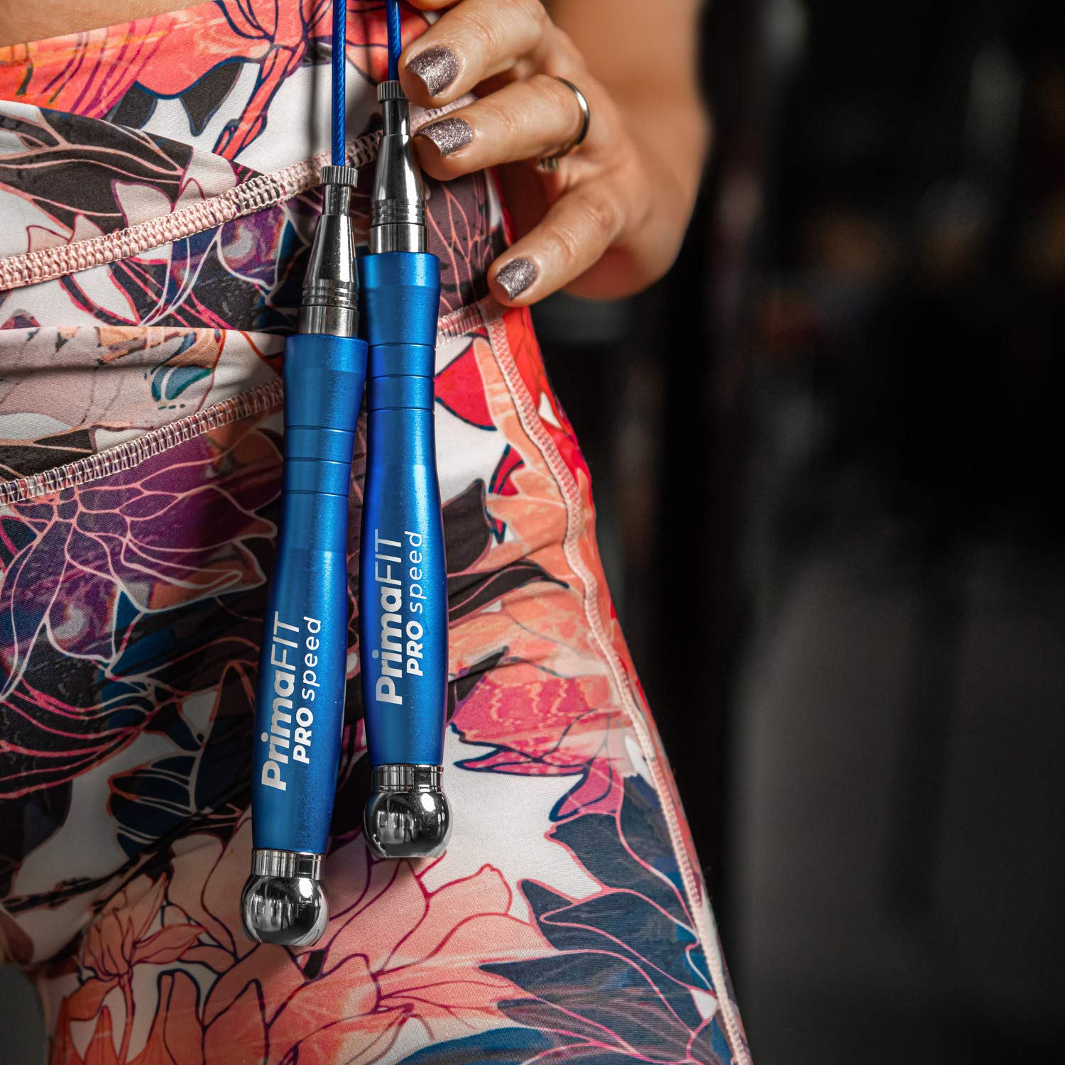 PrimaFIT Pro Speed Corda Per Saltare Professionale Con Pesi, Corda Salto Crossfit Pesante Regolabile Jump Rope Boxe, Cuscinetti a Sfera, Autobloccante, Alluminio, Perdita Peso,2 Cavi d'Acciaio & Borsa