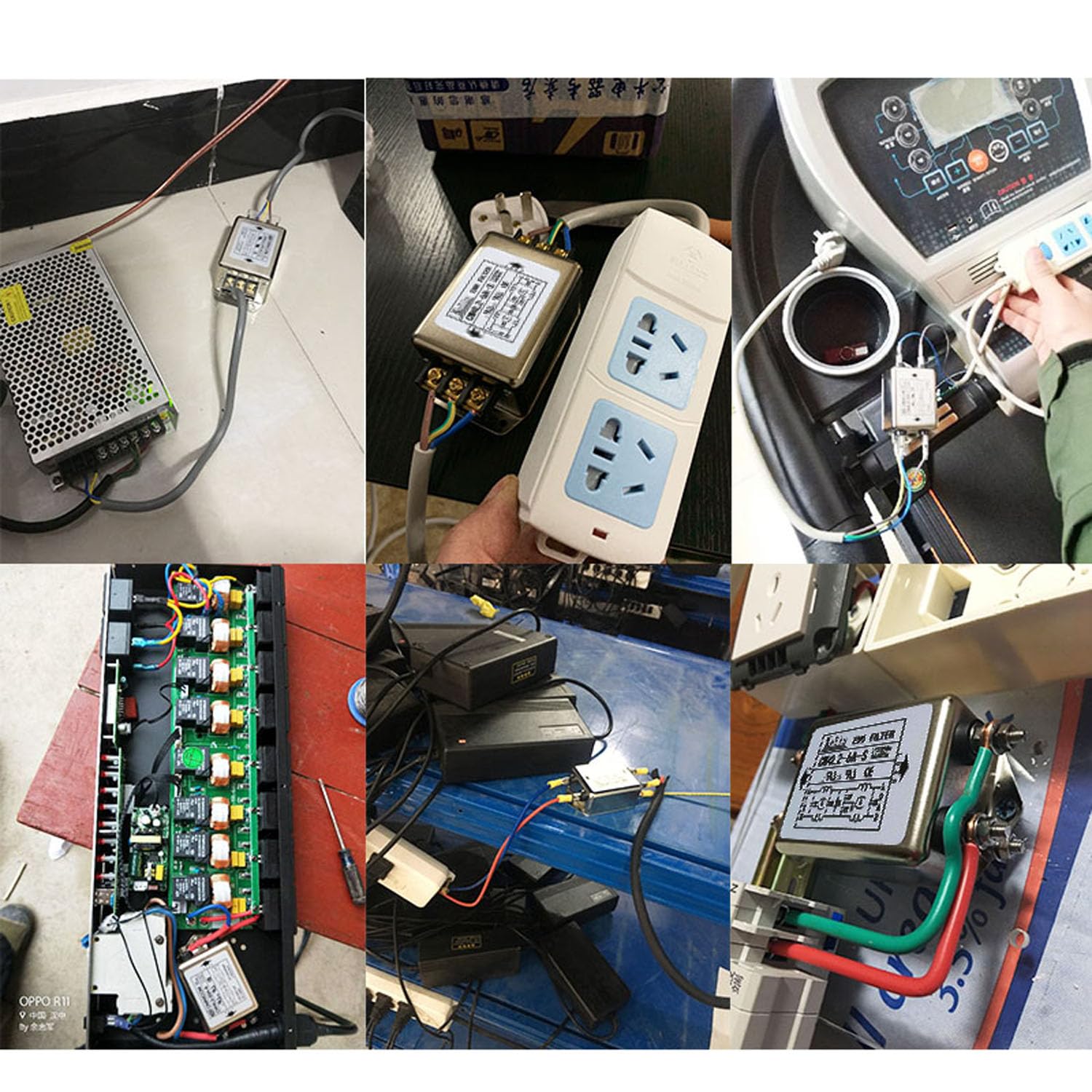 Noise Suppressor Power EMI Filter Termianl Single-Phase Line-Conditioner JIN RONG AC 115/250V 20 Amp CW4L2-20A-S