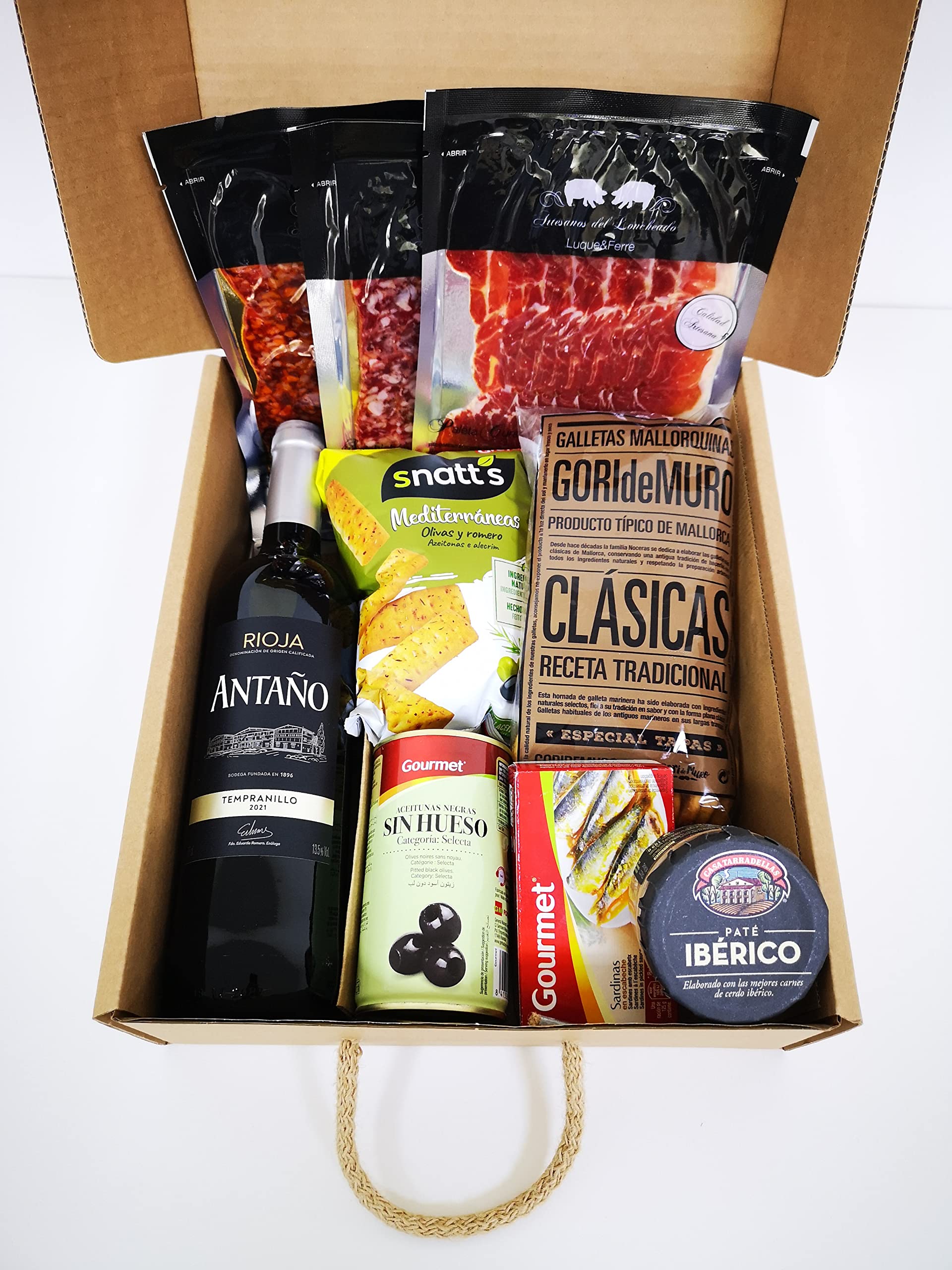 Präsentbox Tapas-Abend für Zwei Geschenk für Feinschmecker Spanienfans Spezialitäten aus Spanien