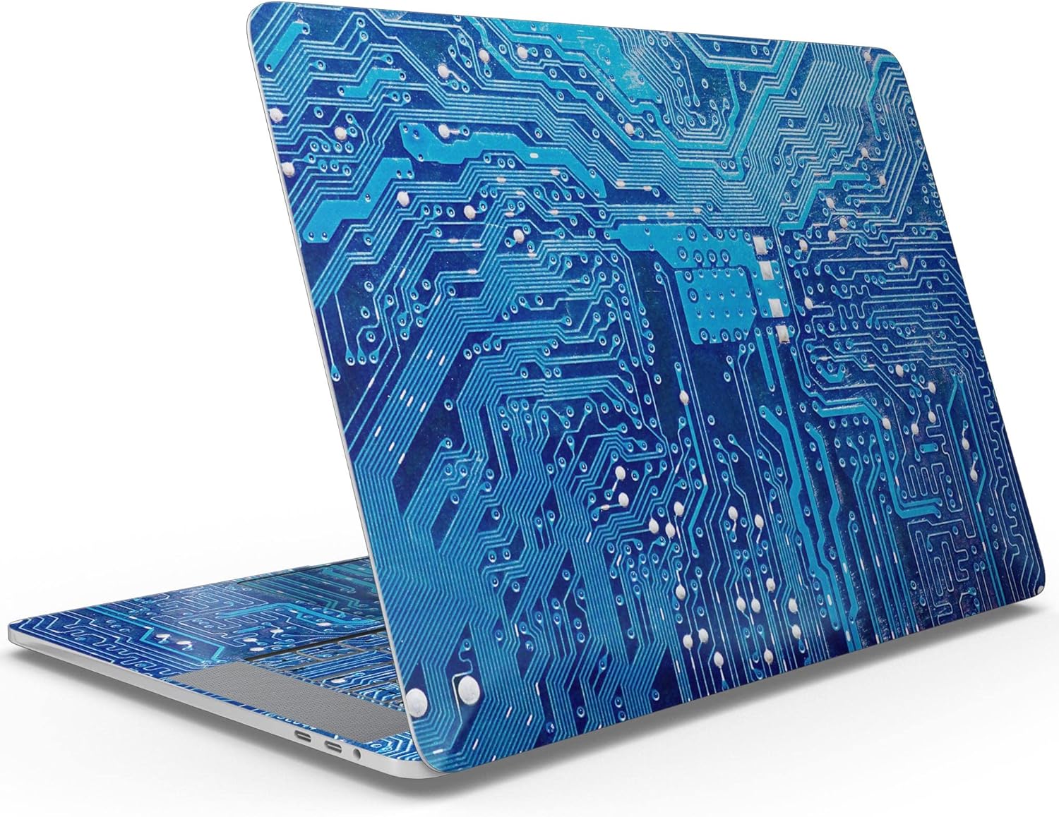 DesignSkinz - Blue Circuit Board V1 - Full-Body Wrap Protective Decal Skin Kit Compatible with MacBook 16" Pro M1 (A2485)