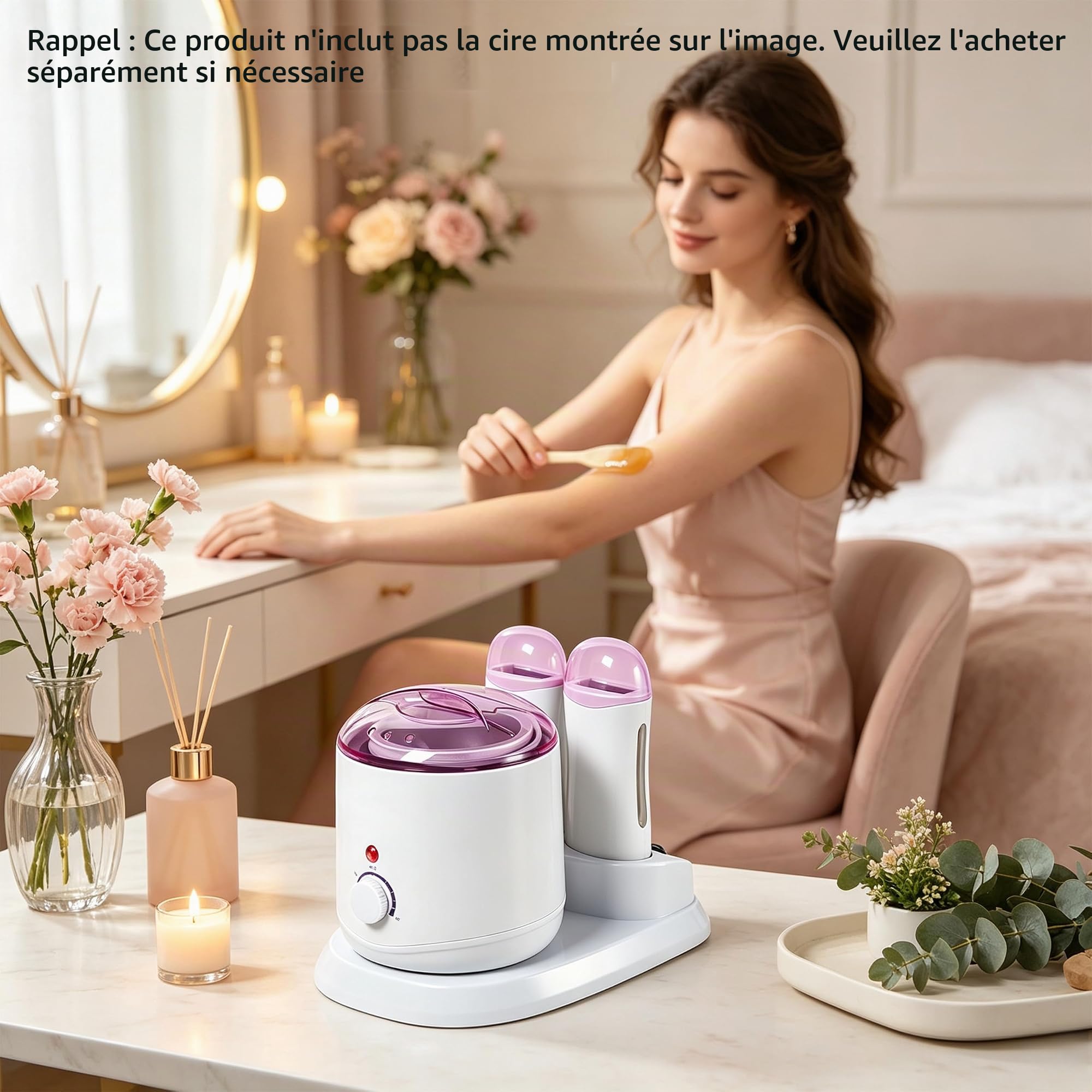 Chauffe-cire 3-en-1, rouleau épilateur, 220V, pour épilation