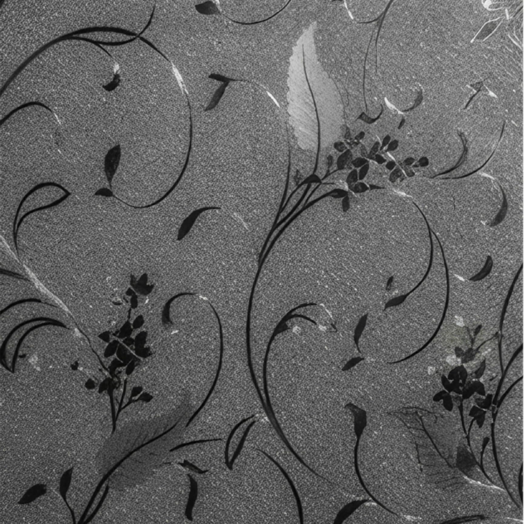NASSMOSSE Floral Pattern Blackout Window Film – 79x18in Static Cling PVC, Privacy and UV Block for Bathroom
