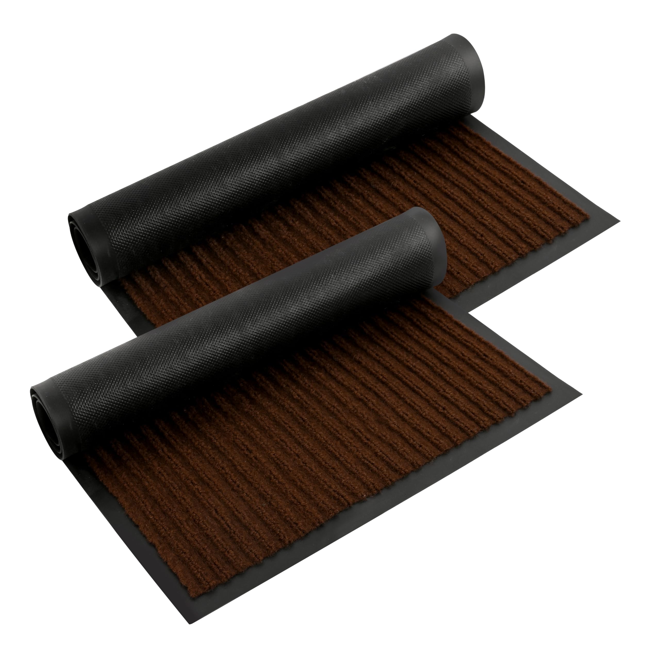 LUA VIKA Felpudo Entrada Casa Resistente Pack de 2 – Felpudos Originales para Exterior e Interior, Ideal como Alfombra Entrada Casa, Tapete Exterior, Antideslizante y Duradero, 60x90 cm, Marrón
