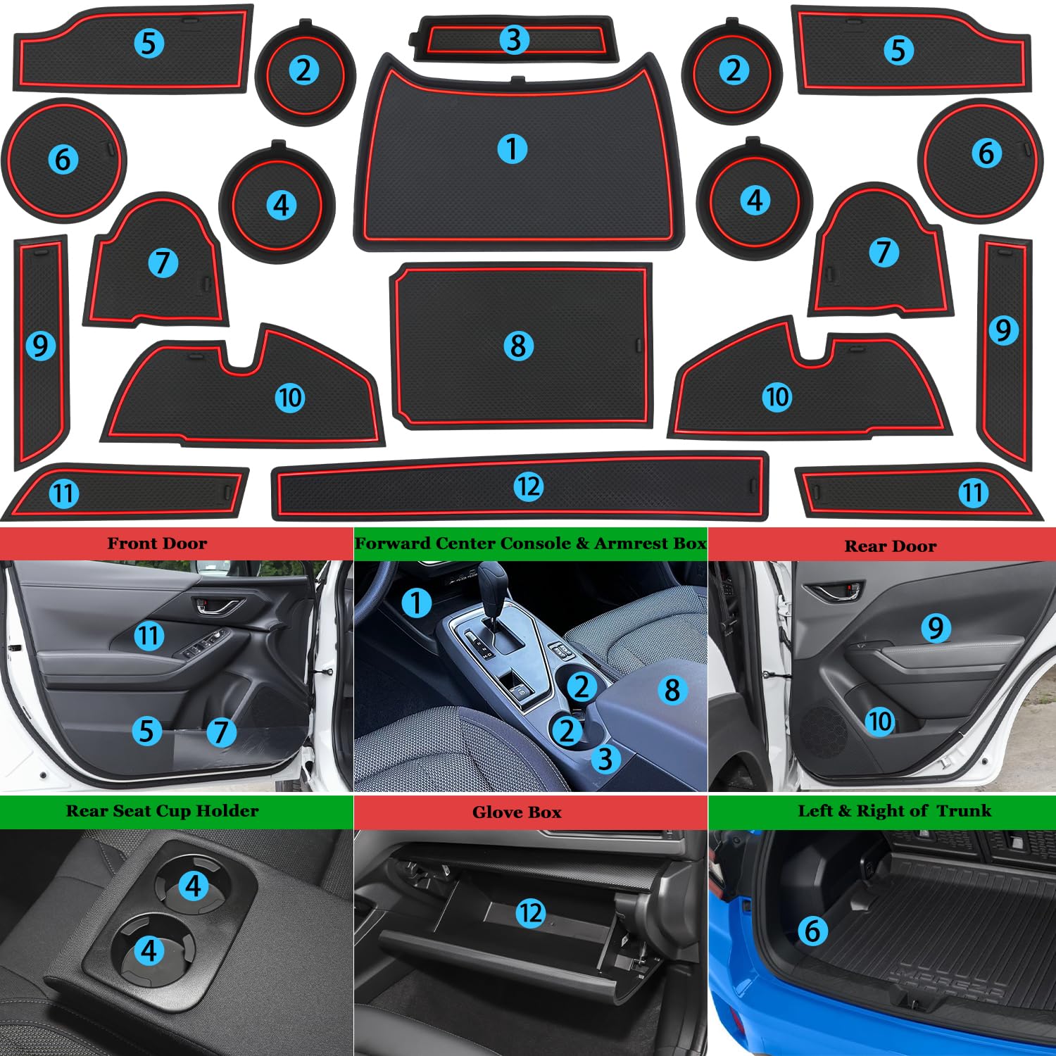 Amazon.com: LOCOY Center Console Liner for Subaru Crosstrek