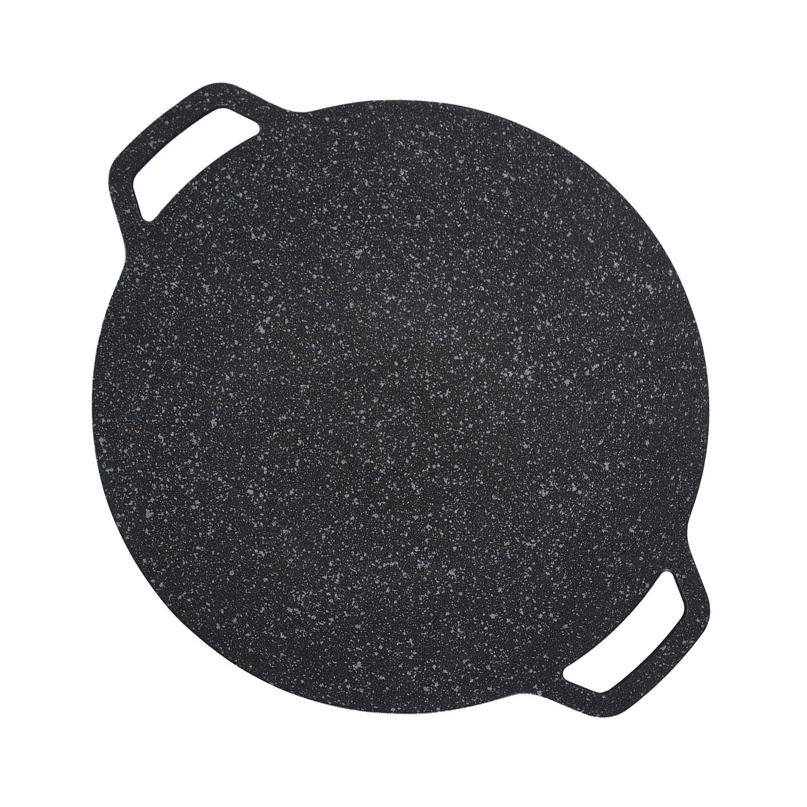 Sartén Antiadherente de Piedra de Estilo Coreano, Plancha de Barbacoa de Gas de Aluminio Espesado para Cocinar Al Aire Libre, Perfecta para Carne y Verduras (38cm)