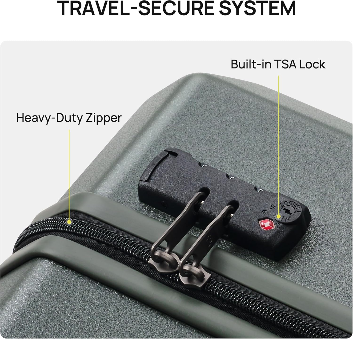 NINETYGO Carry On Luggage 22x14x9 Airline Approved, Carry On Suitcase with Smooth Double Spinner Wheels, Hard Shell PC+ABS Suitcase Carry-On, Lightweight Travel Luggage, TSA Approved (Black, Sahara) - Image 5