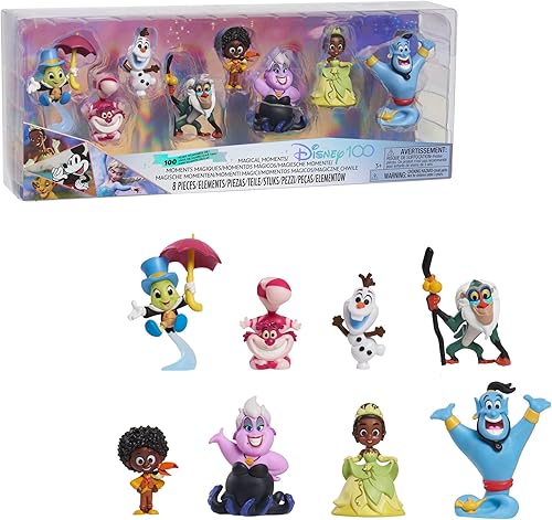 Disney100 Years of Magical Moments, juego de figuras de 8 piezas de edición limitada, juguetes para niños a partir de 3 años Just Play