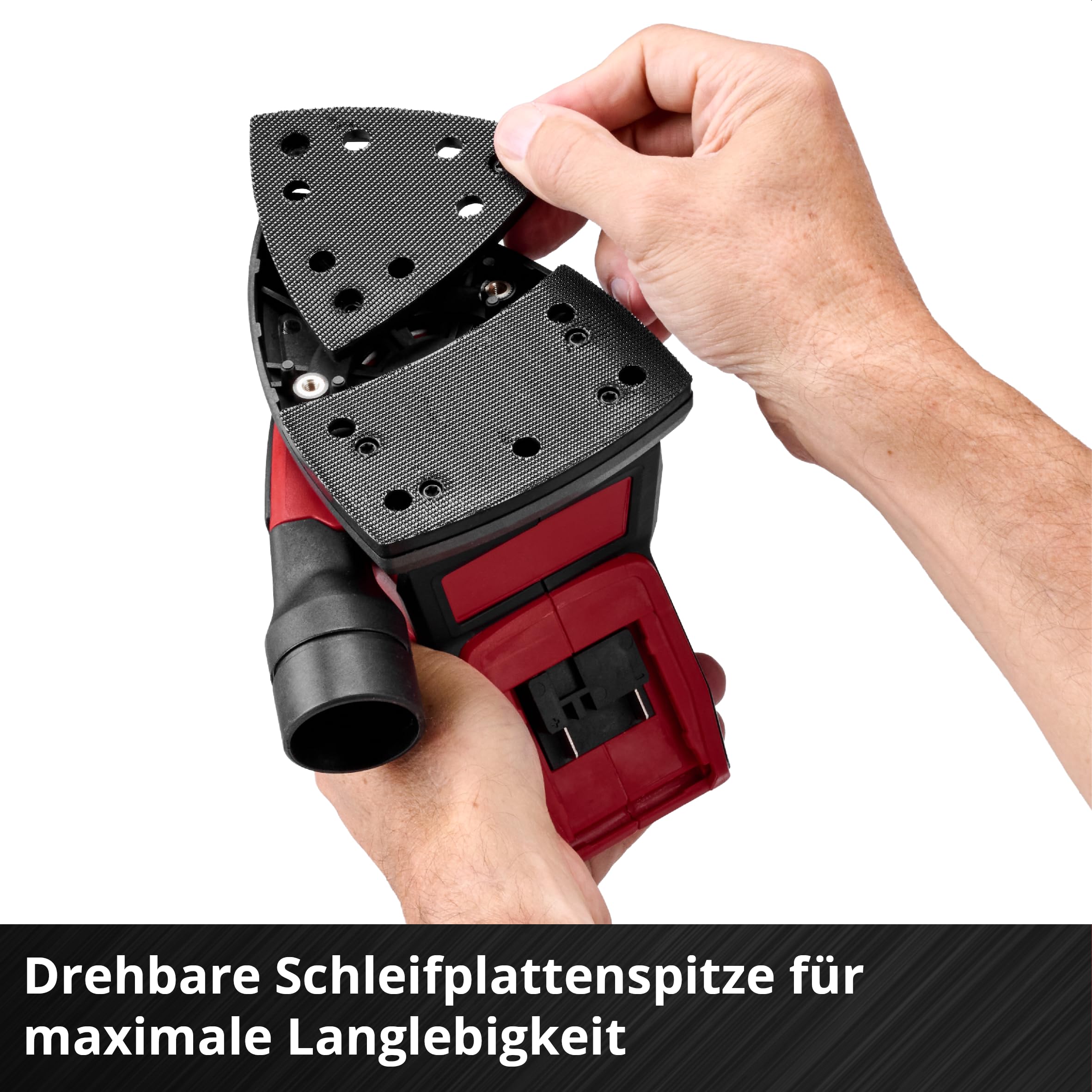 Einhell Akku-Multischleifer TE-OS 18/150-2 Li PXC (18 V, 24000 U/min, 2 mm Schwingkreis, Staubfangbox, Staubabsaugadapter, inkl. 6x Schleifpapier, Akku und Ladegerät)