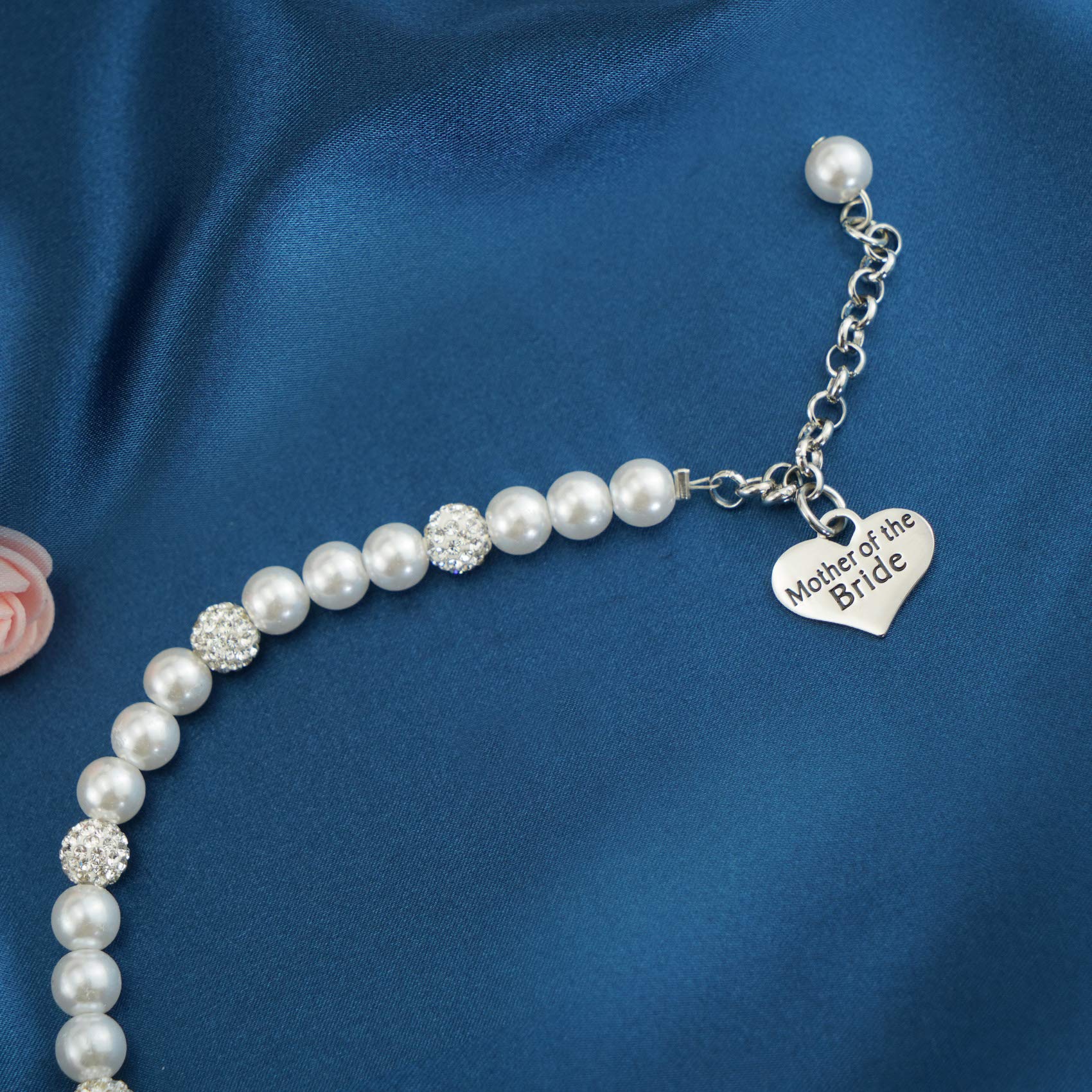 LParkin Mother of the Bride Gifts Pearl Bracelet Wedding Gift for Mom Mother in Law Jewelry
