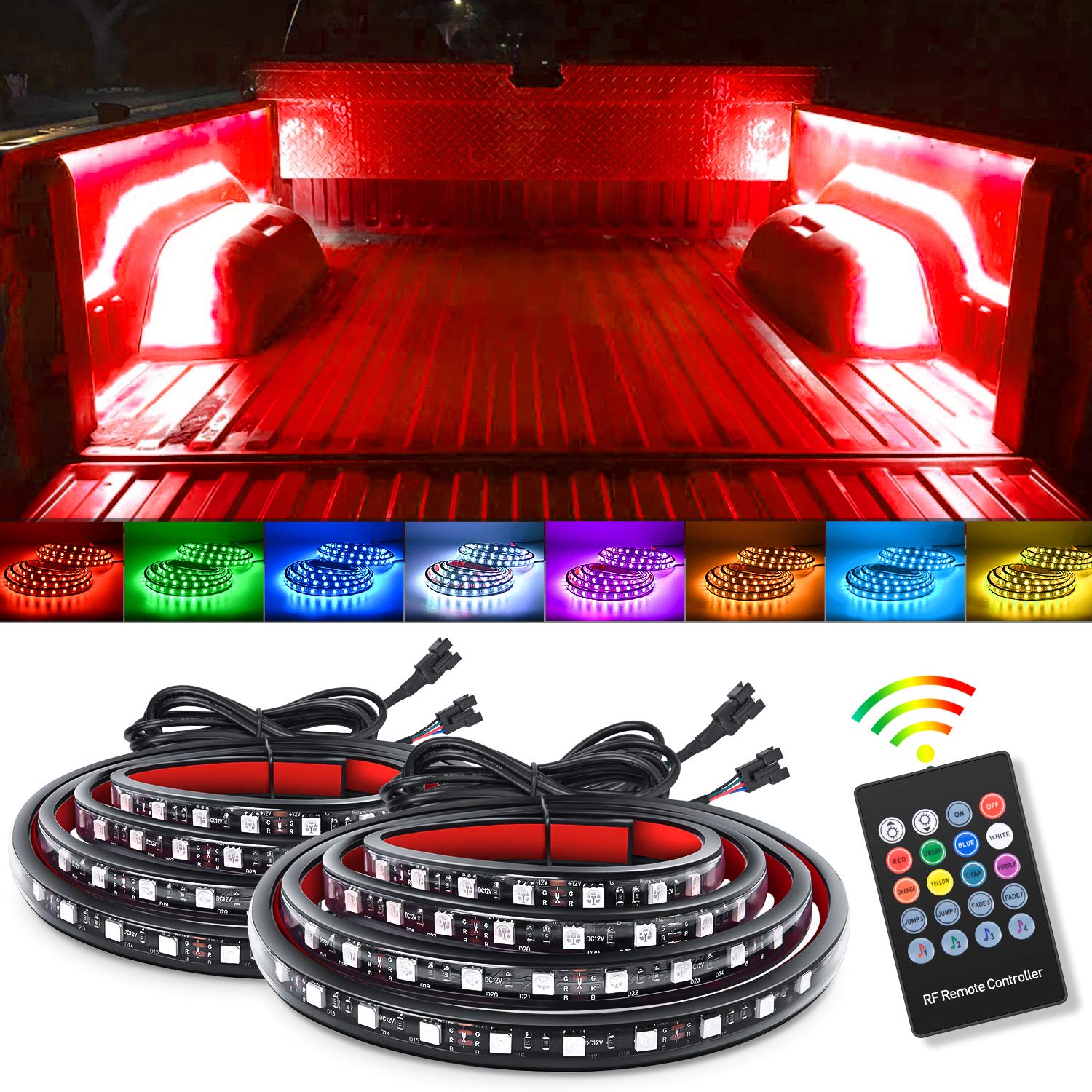 Buy Nilight TL31 2PCS 60Inch RGB Truck Bed Light Strip Kit 180 LED