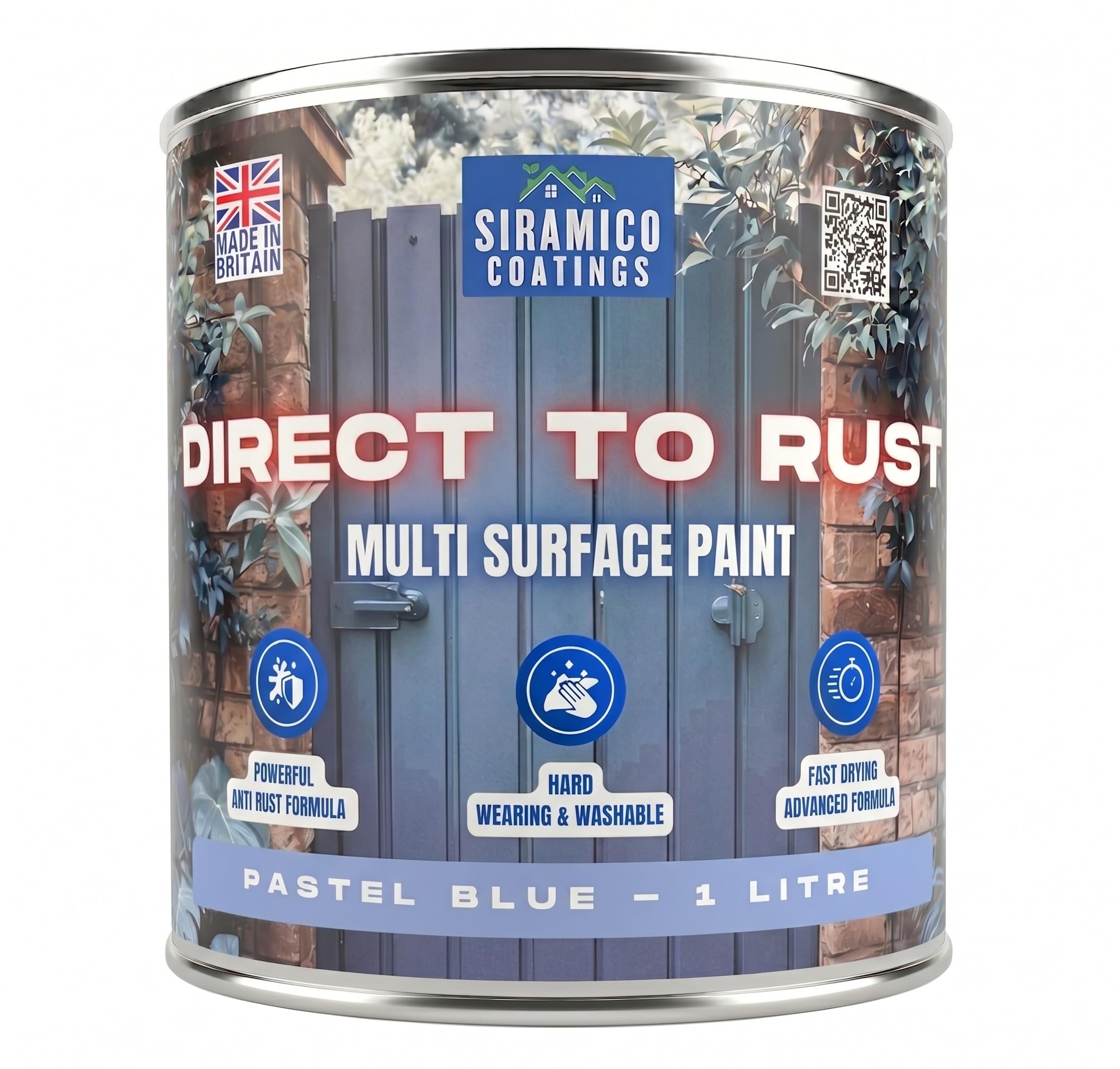 Siramico Coatings Pastel Blue (Ral 5024) - Direct To Rust - Satin (Pastel Blue (Ral 5024))