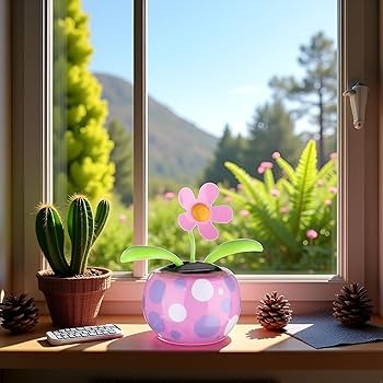 Amazon.com: Solar Dancing Solar Powered Dancing Pink Flower