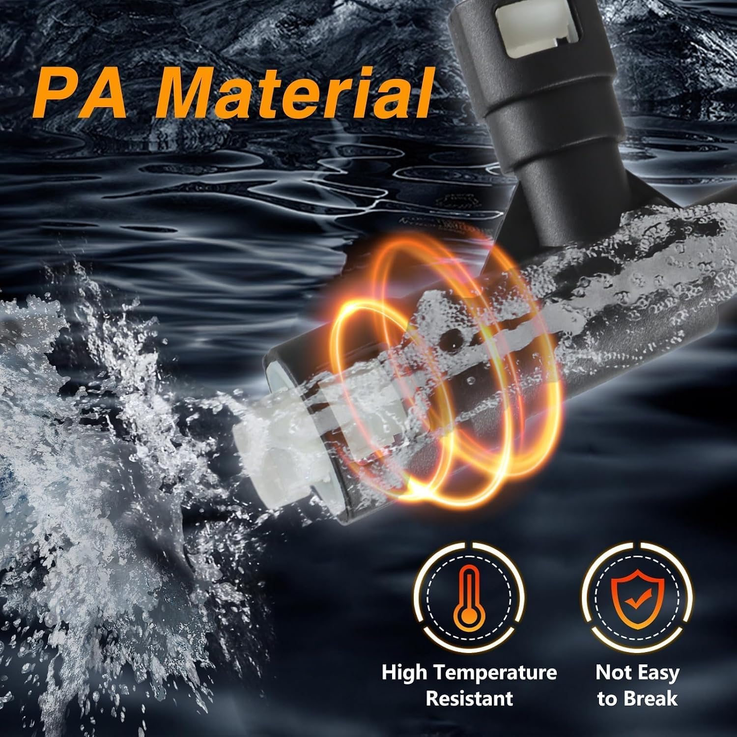 2 PCS HVAC Heater Inlet Hose Tee Connector Three-way Cooling Water Pipe Joint Compatible with Cadillac Escalade Chevrolet Silverado Suburban GMC Replace# 15055343 15055342