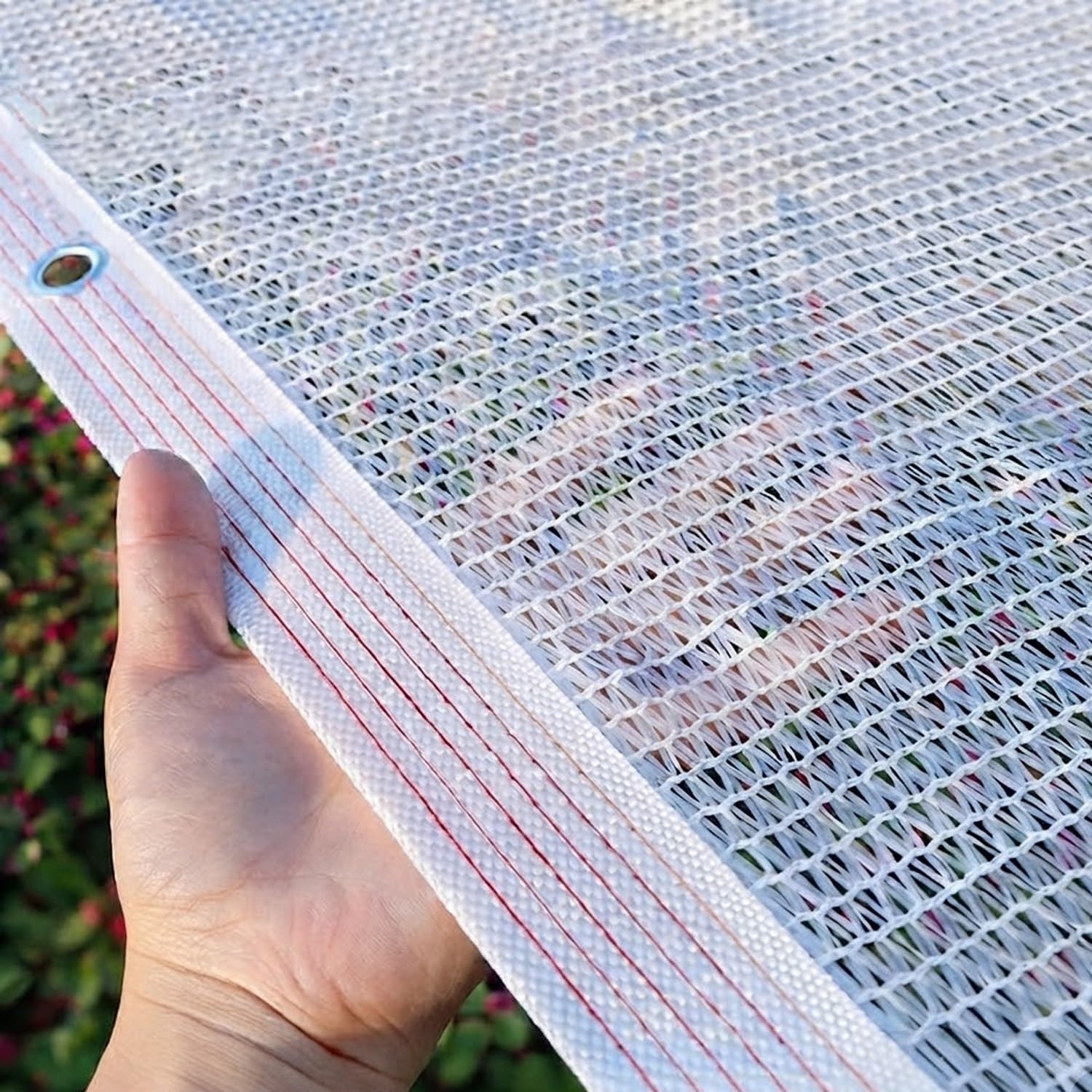 Malla de Sombreo HDPE con Ojales, 50-60% Red de Sombra para Jardín y Patio | Toldo Vela de Sombra Protección UV para Pérgola Invernadero, Tela de Lona Sombreo Transpirable y Permeable al Agua(5x8.50m)